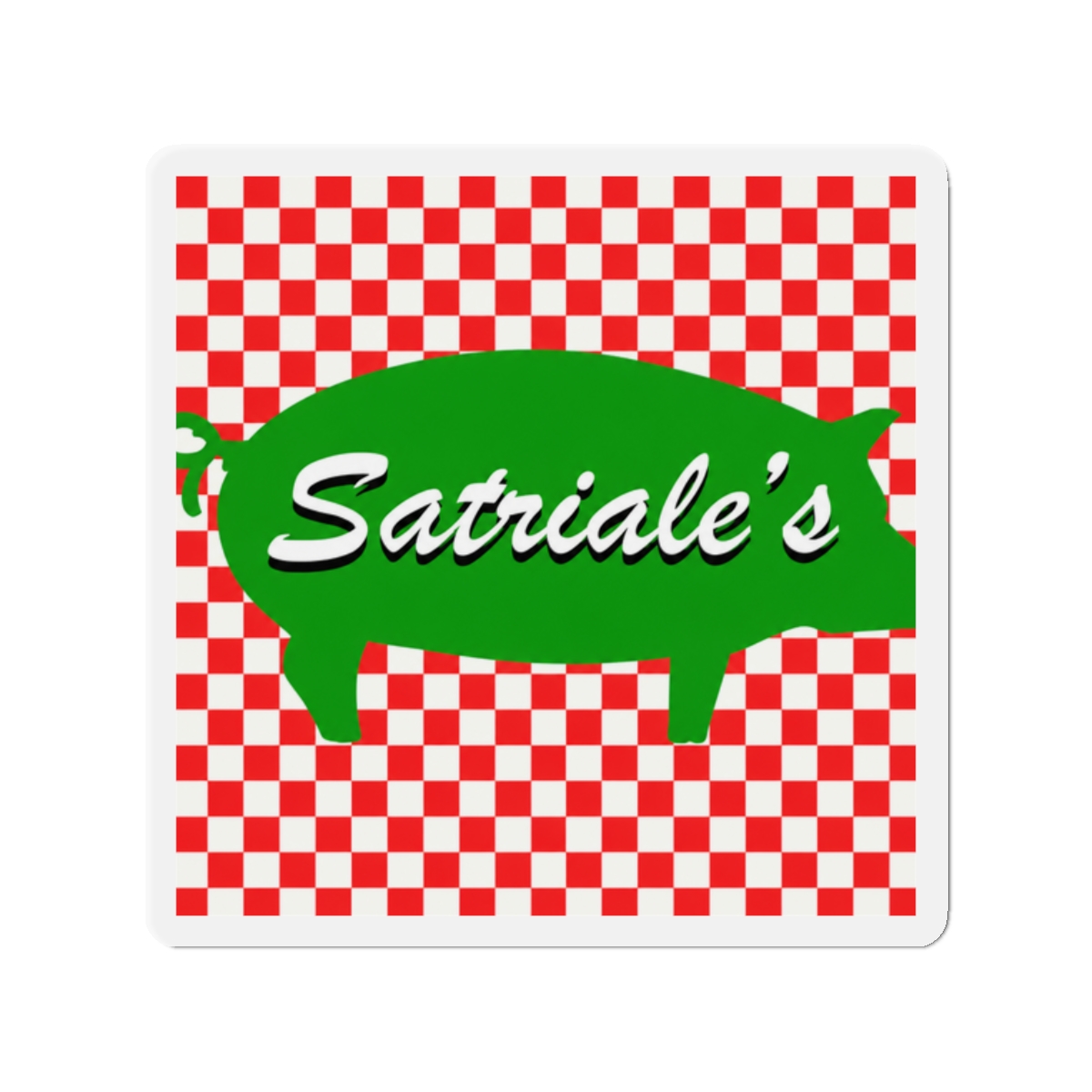 The Sopranos Fridge Magnet Satriale's Pork Store Logo New Official 76Mm X 76Mm Multi