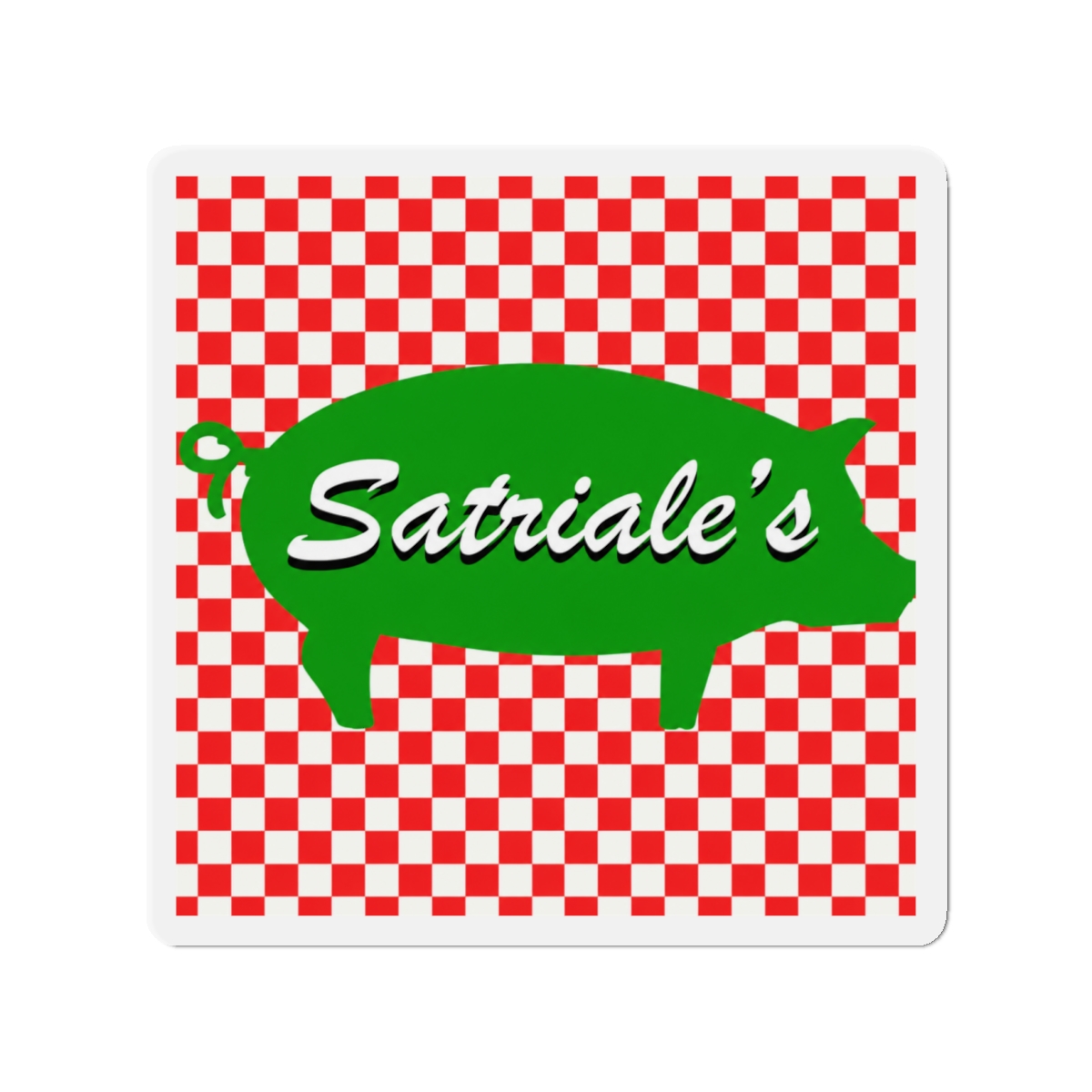 The Sopranos Fridge Magnet Satriale's Pork Store Logo New Official 76Mm X 76Mm Multi - alternate angle 2, merchandise