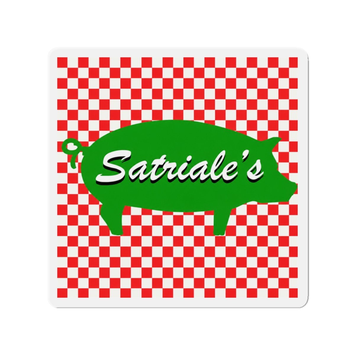 The Sopranos Fridge Magnet Satriale's Pork Store Logo New Official 76Mm X 76Mm Multi - alternate angle 4, merchandise