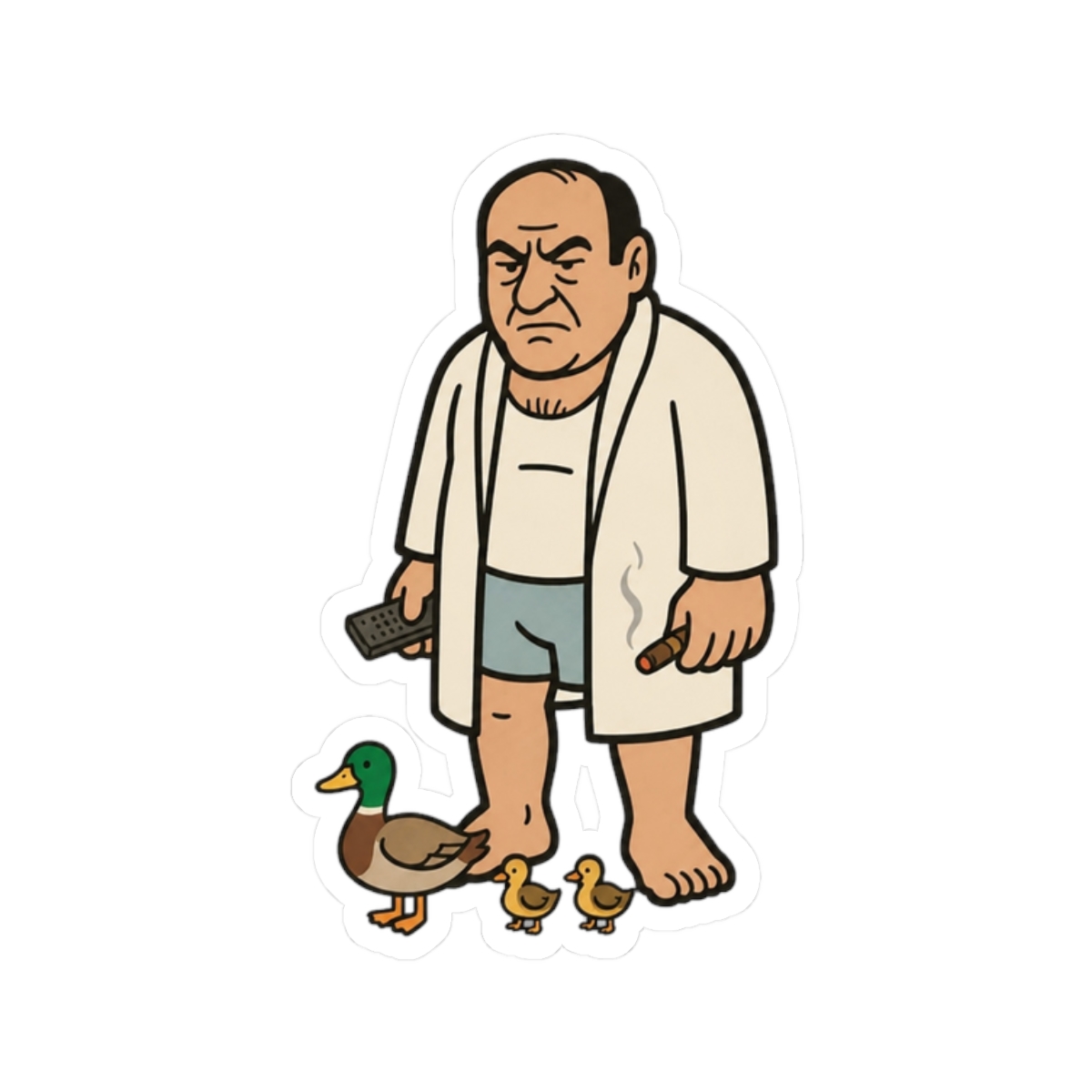 The Sopranos Family Cuties - TONY - The Duck Whisperer Sticker - alternate angle 3, merchandise