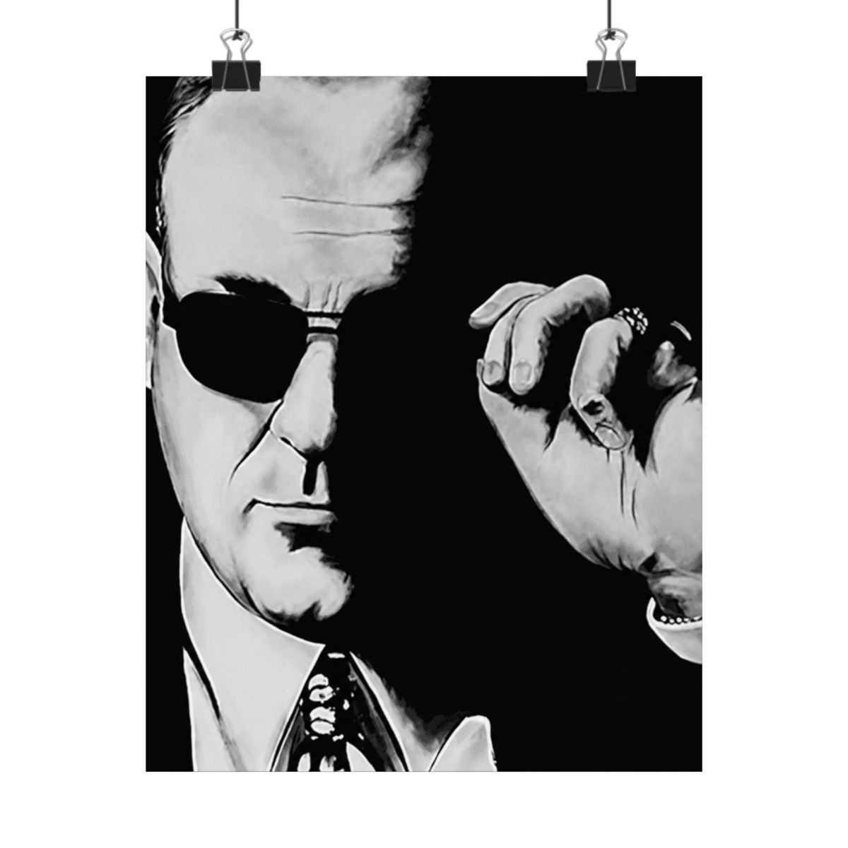 Buyartforless Tony by Ed Capeau 18x12 Art Print Poster Wall Decor The Sopranos Mafia Italian Mob Character Sopranos Mob Boss,Black - Official Posters & Wall Art merchandise