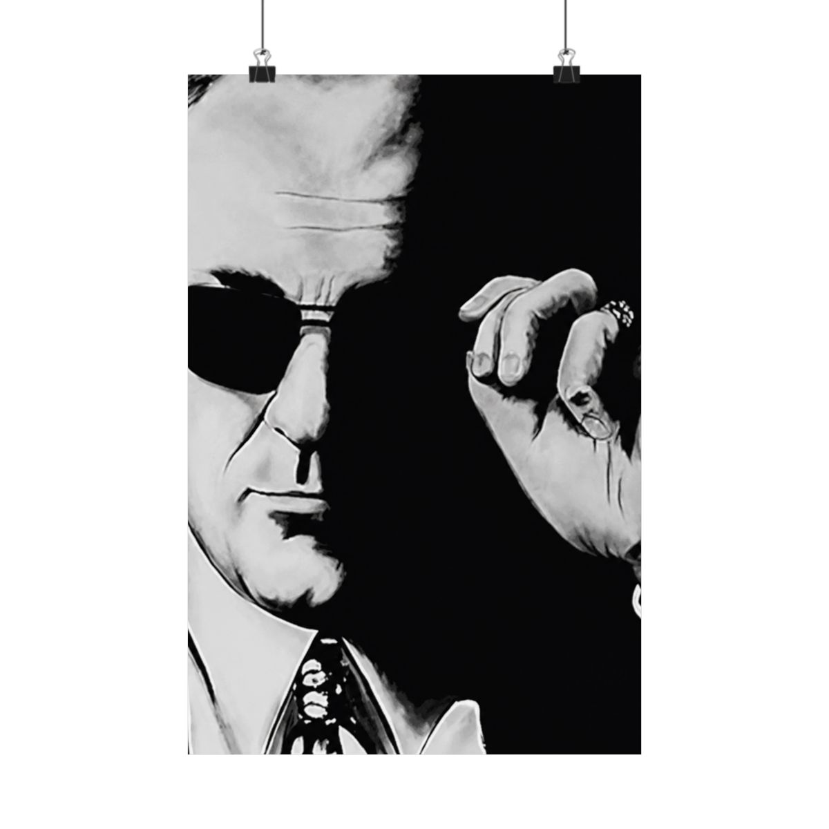 Buyartforless Tony by Ed Capeau 18x12 Art Print Poster Wall Decor The Sopranos Mafia Italian Mob Character Sopranos Mob Boss,Black - alternate angle 5, merchandise