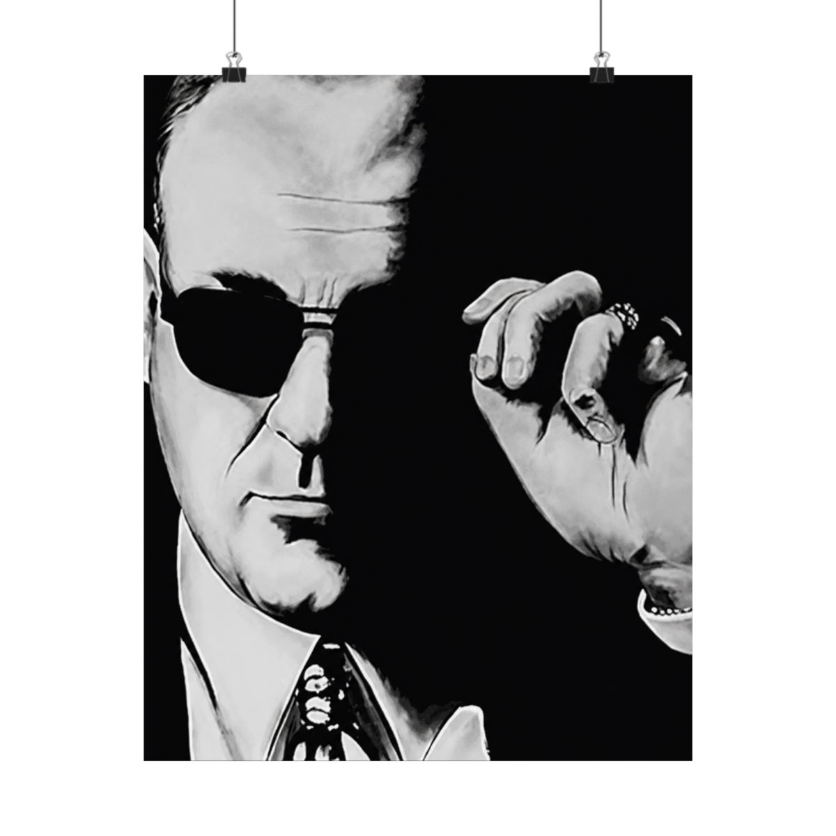Buyartforless Tony by Ed Capeau 18x12 Art Print Poster Wall Decor The Sopranos Mafia Italian Mob Character Sopranos Mob Boss,Black - alternate angle 4, merchandise