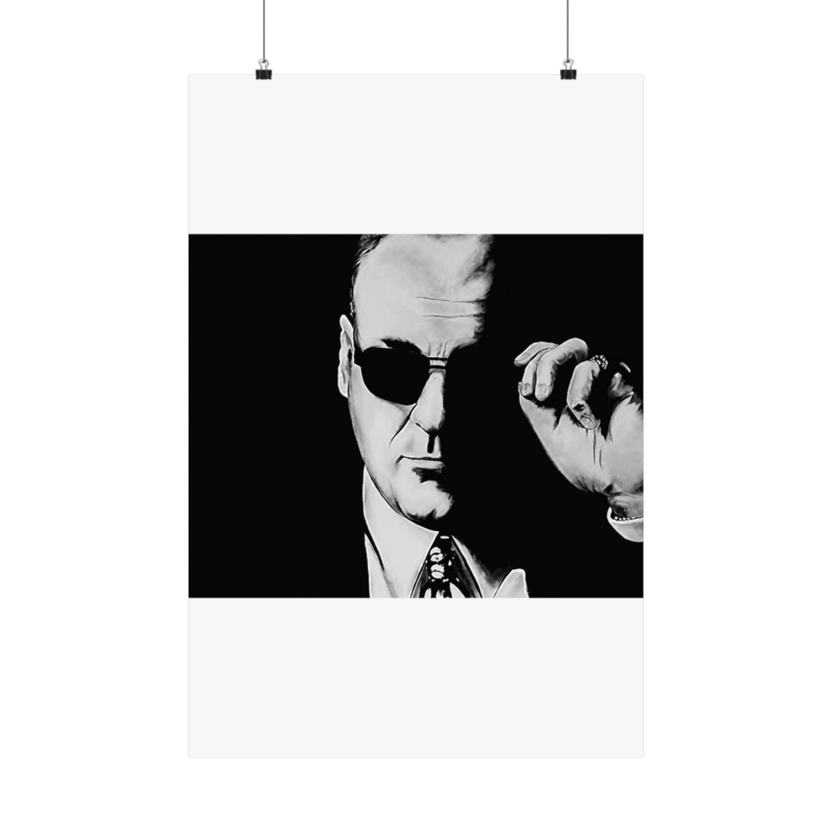 Buyartforless Tony by Ed Capeau 18x12 Art Print Poster Wall Decor The Sopranos Mafia Italian Mob Character Sopranos Mob Boss,Black